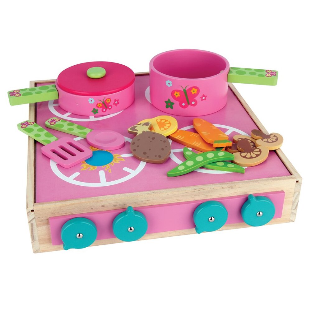 NWT Stephen Joseph Wooden Play Set Cook